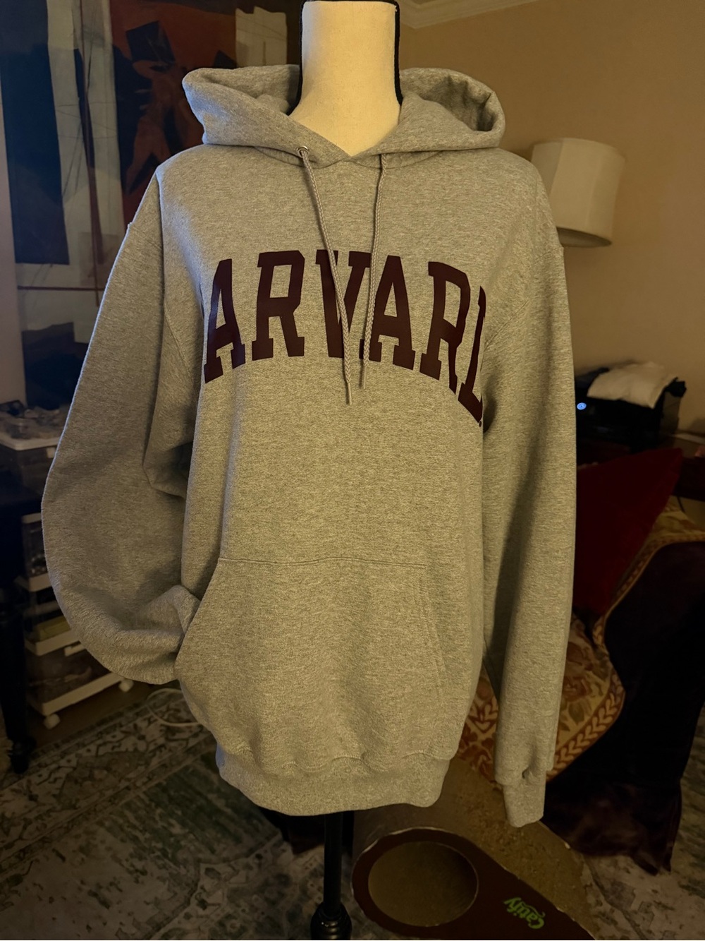 Champion Grey Harvard University Pullover Hoodie